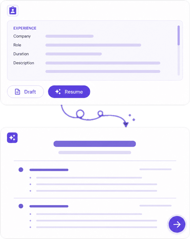 AI resume writer from notes